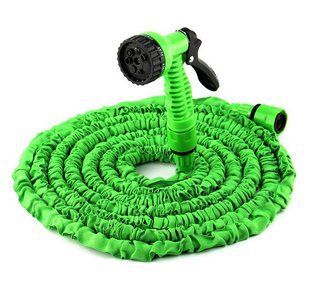 Садовий шланг Xhose Magic Hose для поливу з водним розпилювачем 7 режимів 75 метрів 250 ft Green/Зелений D75285390 фото