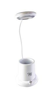 Аккумуляторная настольная лампа на гибкой ножке с органайзером Tedlux TL-1006 LED Белая D10065275 фото