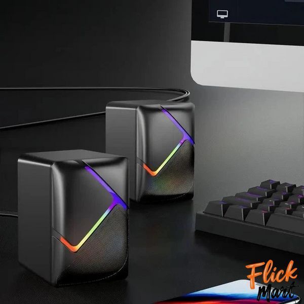 Комп'ютерні колонки із RGB- підсвіткою для ПК та ноутбука комплект акустики для комп'ютера JEDEL S526 чорні ND526223 фото
