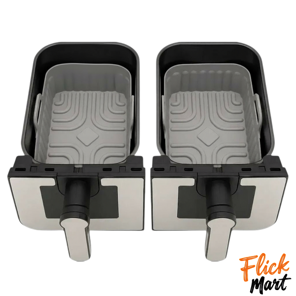 Аерофритюрниця подвійна Zepline ZP-0218  2&times;6 л 4200 Вт антипригарне покриття сенсорне керування чорний MT02183252 фото