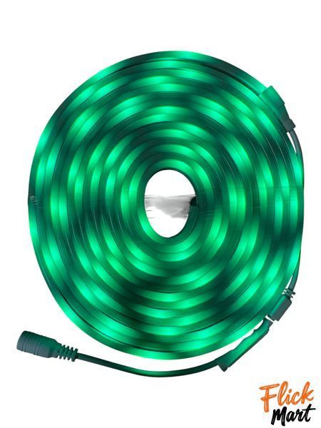 Світлодіодна герметична неонова стрічка NEON LED 12В-220В IP65 з блоком живлення та пультом 5м Різнокольорова DT8491215 фото