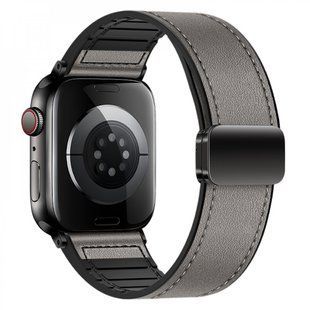 Ремешок для часов Hoco WHЗ4 135-220 мм кожа и эко силикона магнитная застежка Apple Watch Dark Grey NК786444200 фото