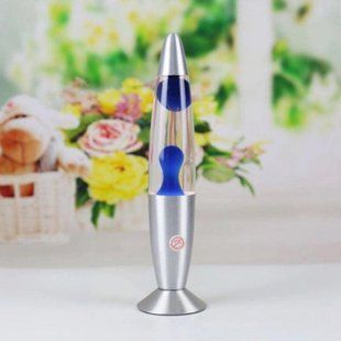 Настольная Лава лампа с воском motion lava lamp 34.5&nbsp;см без запаха от сети Happy Home KM IO37 синяя TA1031899011 фото