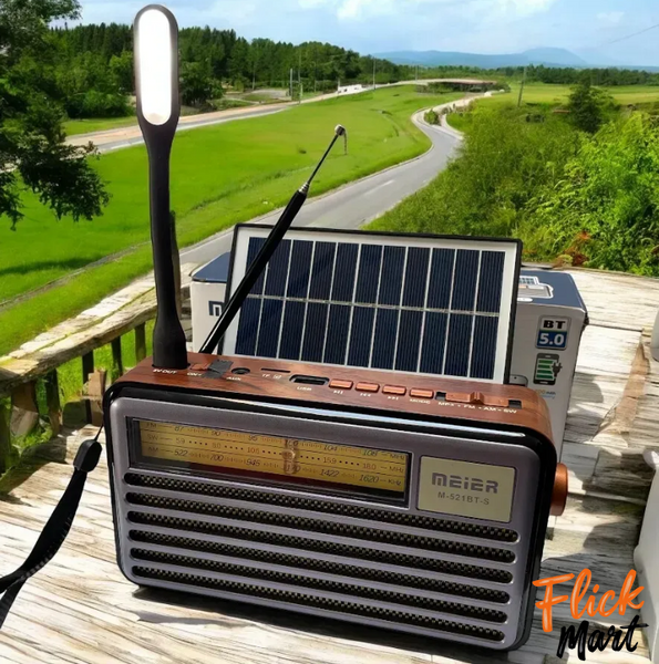 Радіоприймач із сонячною панеллю під ретро Meier MD-521BT Bluetooth Solar D52126405 фото