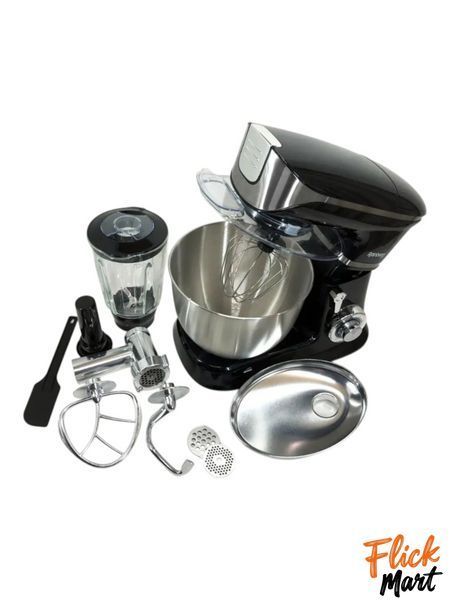 Кухонний комбайн тістоміс м'ясорубка та блендер Rainberg RB-8080 3 в 1 2200W Black D80804003 фото