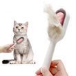 Щётка для вычесывания шерсти домашних животных 4 в 1 Pet Cleaning Comb с массажем и чисткой вещей Розовый