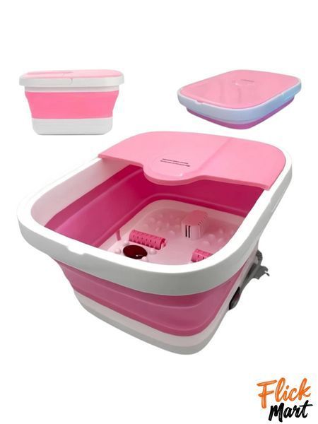 Гідромасажна ванна для ніг з підігрівом води та ефектом джакузі Multifunction Footbath RF 368 Рожева TT368630 фото