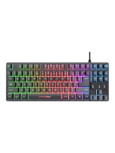 Мембранная игровая клавиатура TLK 8980 87 клавиш черная с RGB-подсветкой USB-подключение МТ8980370 фото