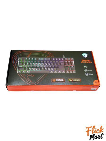 Мембранна ігрова клавіатура TLK 8980 87 клавіш чорна з RGB-підсвіткою USB-підключення МТ8980370 фото
