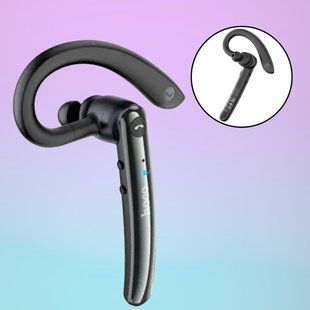 Компактна універсальна бездротова зручна гарнітура Bluetooth Hoco S19 Metal Gray з мікрофоном VК77409937 фото