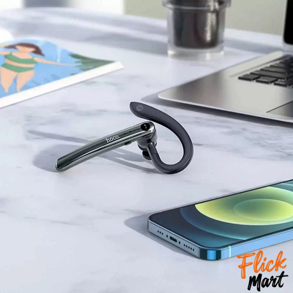 Компактна універсальна бездротова зручна гарнітура Bluetooth Hoco S19 Metal Gray з мікрофоном VК77409937 фото