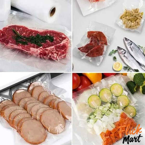 Вакуумные пакеты рифленые для вакуумного упаковщика пищевых продуктов 15 см и 30 см комплект DT823021 фото
