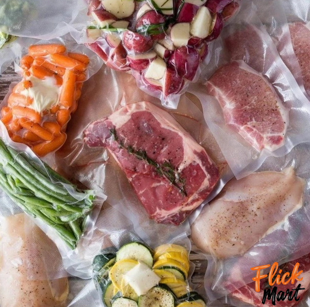 Вакуумные пакеты рифленые для вакуумного упаковщика пищевых продуктов 15 см и 30 см комплект DT823021 фото