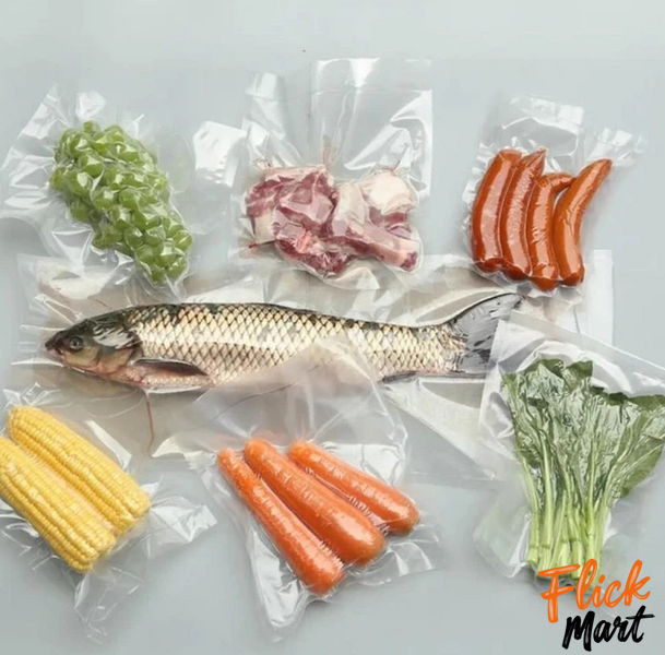 Вакуумные пакеты рифленые для вакуумного упаковщика пищевых продуктов 15 см и 30 см комплект DT823021 фото