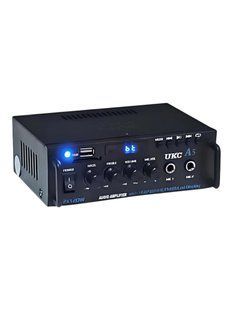 Підсилювач звуку з караоке та пультом UKC A5 Bluetooth USB/SD/AUX 2x120W DT10262608 фото