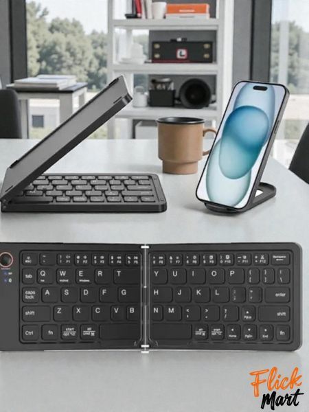 BTFolding Scissor Foot Keyboard HB-028 Pro Bluetooth 5.0 Чорна DT028281 фото