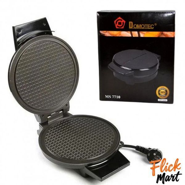 Вафельница электрическая для тонких вафель Domotec MS-7710 Pro Black/Черная 220V D771031601 фото