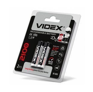 Акумулятор Videx HR06 АА 2100 mAh Ni-MH 1.2V 2 шт D064124248 фото