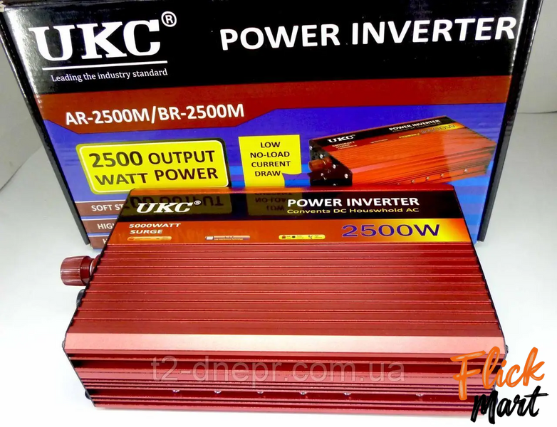 Автомобильный инвертор UKC AC/DC 2500W 12&ndash;220V AR-2500M / BR-2500M MT30523700 фото