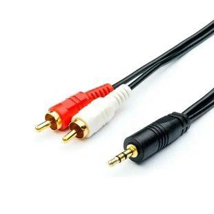 Кабель аудіо AUX мультимедійний Jack 3.5mm M до 2xRCA 1.5 м MТО00219 фото
