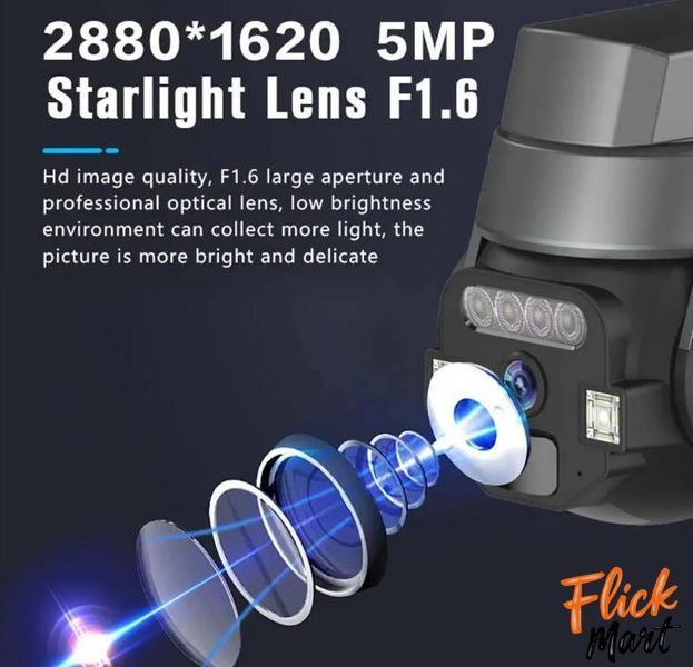Умная IP-камера видеонаблюдения уличнаяводонепроницаемая с двойным экраном UKC Q812 Pro D6913977 фото