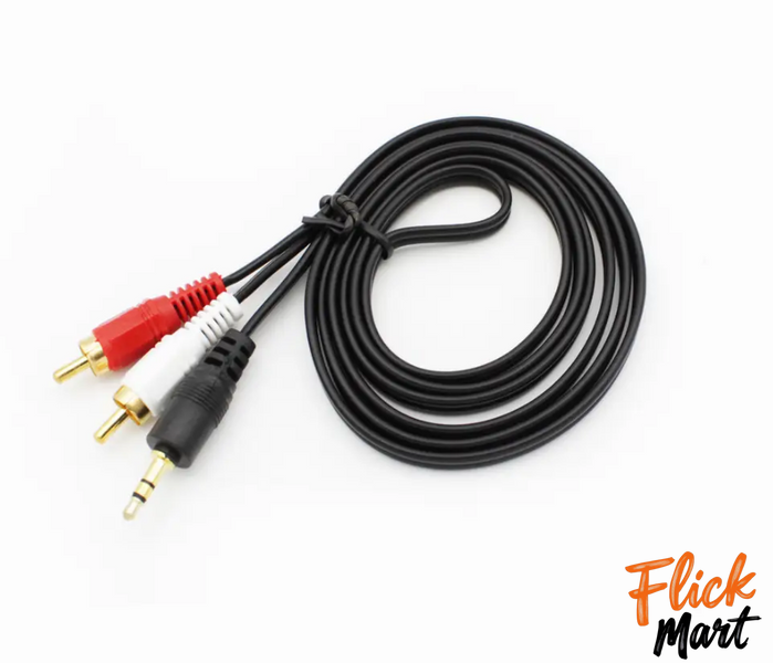 Кабель аудіо AUX мультимедійний Jack 3.5mm M до 2xRCA 1.5 м MТО00219 фото