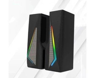 Компьютерные колонки Jedel S-550 мультимедийная акустика 2.0 проводные 6W USB питание AUX разъём RGB подсветка MD550344 фото