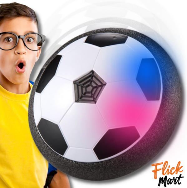 Интерактивный мяч для дома Hoverball с LED подсветкой и музыкой Аэрофутбол Черно-белый TC156 фото