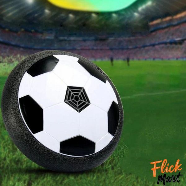 Интерактивный мяч для дома Hoverball с LED подсветкой и музыкой Аэрофутбол Черно-белый TC156 фото