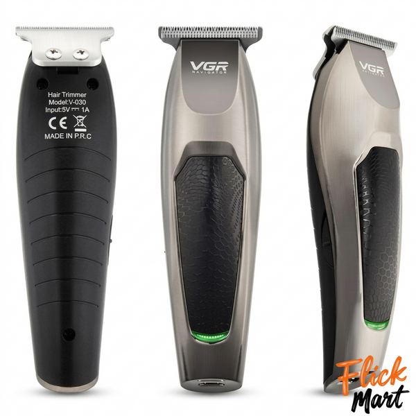 Машинка для стрижки із зарядкою триммер від USB VGR V-030 Black D0301366 фото