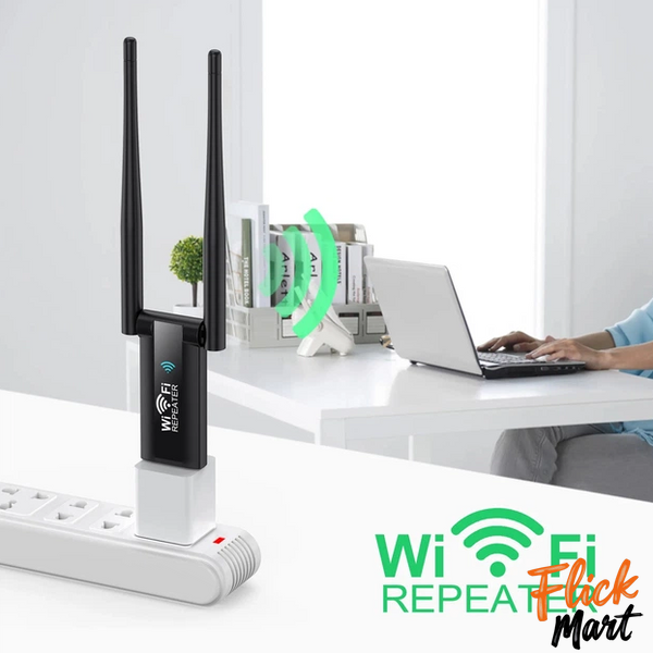 USB ретранслятор підсилювач WiFi сигналу репітер на 2 антени UKC 9205 Чорний T9205164 фото