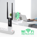 USB ретранслятор підсилювач WiFi сигналу репітер на 2 антени UKC 9205 Чорний T9205164 фото 3