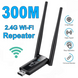 USB ретранслятор підсилювач WiFi сигналу репітер на 2 антени UKC 9205 Чорний T9205164 фото 2