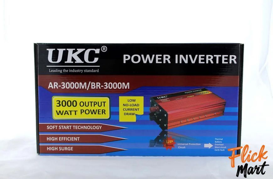 Автомобильный инвертор UKC AC/DC 3000W 24&ndash;220V AR-3000M / BR-3000M MT48214265 фото