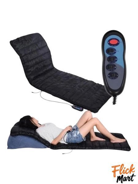Масажний матрац масажер з підігрівом Massage matttress з пультом EL-320-9 Чорний TT3201645 фото
