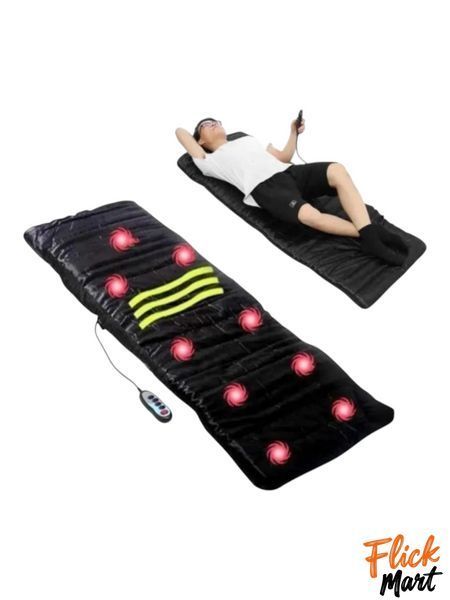 Масажний матрац масажер з підігрівом Massage matttress з пультом EL-320-9 Чорний TT3201645 фото