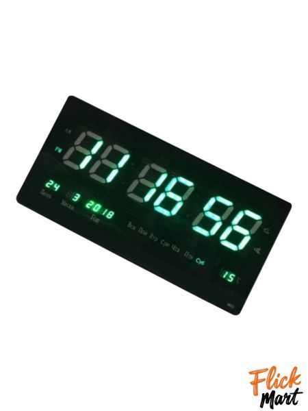 Настінні електронні годинники LED Digital Clock 4622 з зелоною підсвіткою D46224 фото