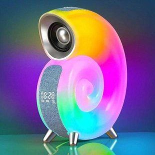 Портативная колонка ночник часы G-Smart G70 5W RGB Snail Conch Music Lamp таймер Bluetooth T70561133 фото