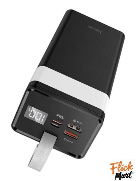 Повербанк с LED фонариком и быстрой зарядкой 40000mAh 2USB /Type-C PD/22.5W Power Bank Hoco J86 LED екран NT14231100 фото