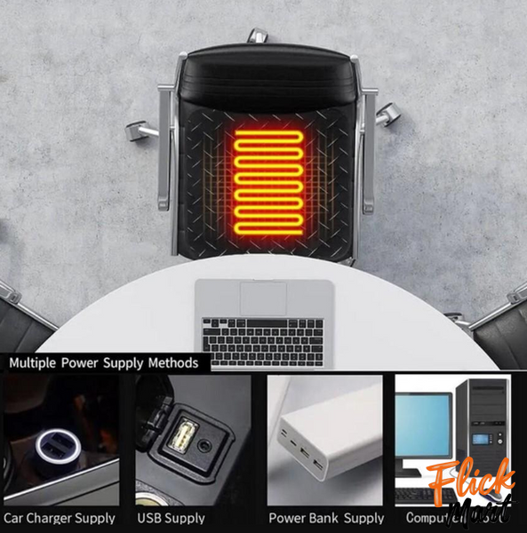 Килимок з підігрівом від USB обігріваючий килимок від PowerBank 45&times;45 см для крісла ніг та тварин FT9584290 фото