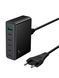 Мережевий зарядний пристрій Hoco C152A 6в1 1хUSB/5хType-C QC/PD 70W швидка зарядка МЗП Адаптер Чорний DD1528449 фото 1