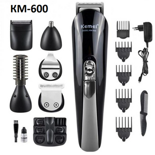 Машинка для стрижки волос триммер Kemei KM-600 Super 11 в 1 Black D6014576 фото