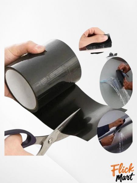 Лента клейкая для герметизации сверхпрочная Flex Tape Black 20 х 150 см черная D20360 фото