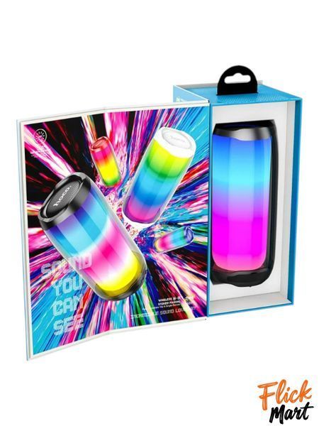 Акустика портативна колонка Hoco HC8 10W Pulsating colorful Bluetooth Black Чорна D08950 фото