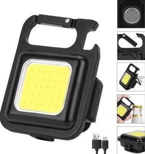 Ліхтар брелок з карабіном та магнітом UKC D1615 СОВ Rechargeable Keychain Light LED D16154868 фото