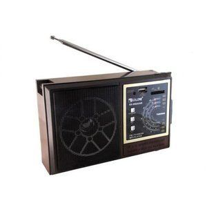Акумуляторний радіоприймач багатофункціональний USB AUX Golon RX-9922 радіо FM/AM/SW Коричневий NT9922530 фото