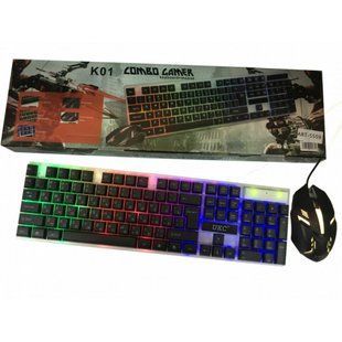 Компьютерная геймерская клавиатура с подсветкой UKC M416 ART-5559 Combo Gamer игровая клавиатура с мышкой NT5559307 фото
