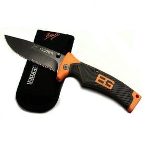 Нож туристический складной для охоты и рыбалки Gerber Bear Grylls 22 см серрейторное лезвие D3837197235 фото