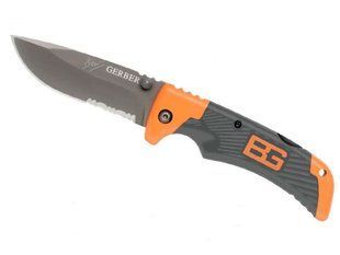 Ніж туристичний складаний Gerber Bear Grylls 18,5 см серейторне лезо D185789 фото