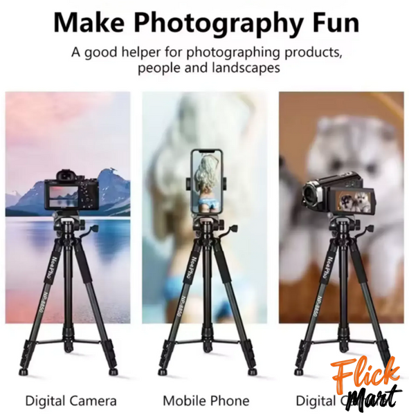 Штатив трипод профессиональный для камеры смартфона видеокамеры NeePho Tripod NP-8850 175 см Black/Черный NК777657680 фото